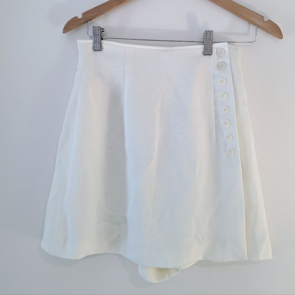 Tennis Prep Y2K Coquette Old Money Ivy League Cream Skort Japanese Mini Skirt M